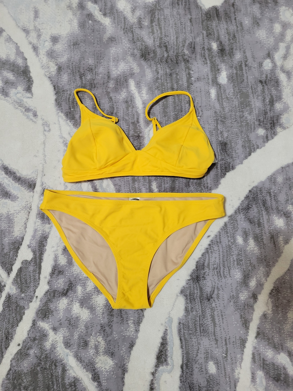 Old Navy Bright Yellow Two-Piece Bikini Set Size M